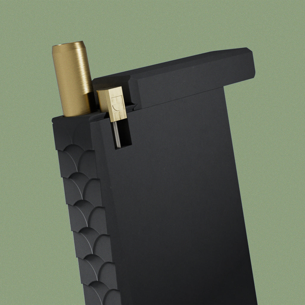 M1 Pipe in Brass with M2 Dugout Set on green background